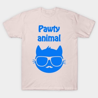 Pawty animal - cool & funny cat pun T-Shirt